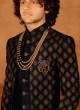 Wedding Wear Brocade Silk Jacket Style Indowestern